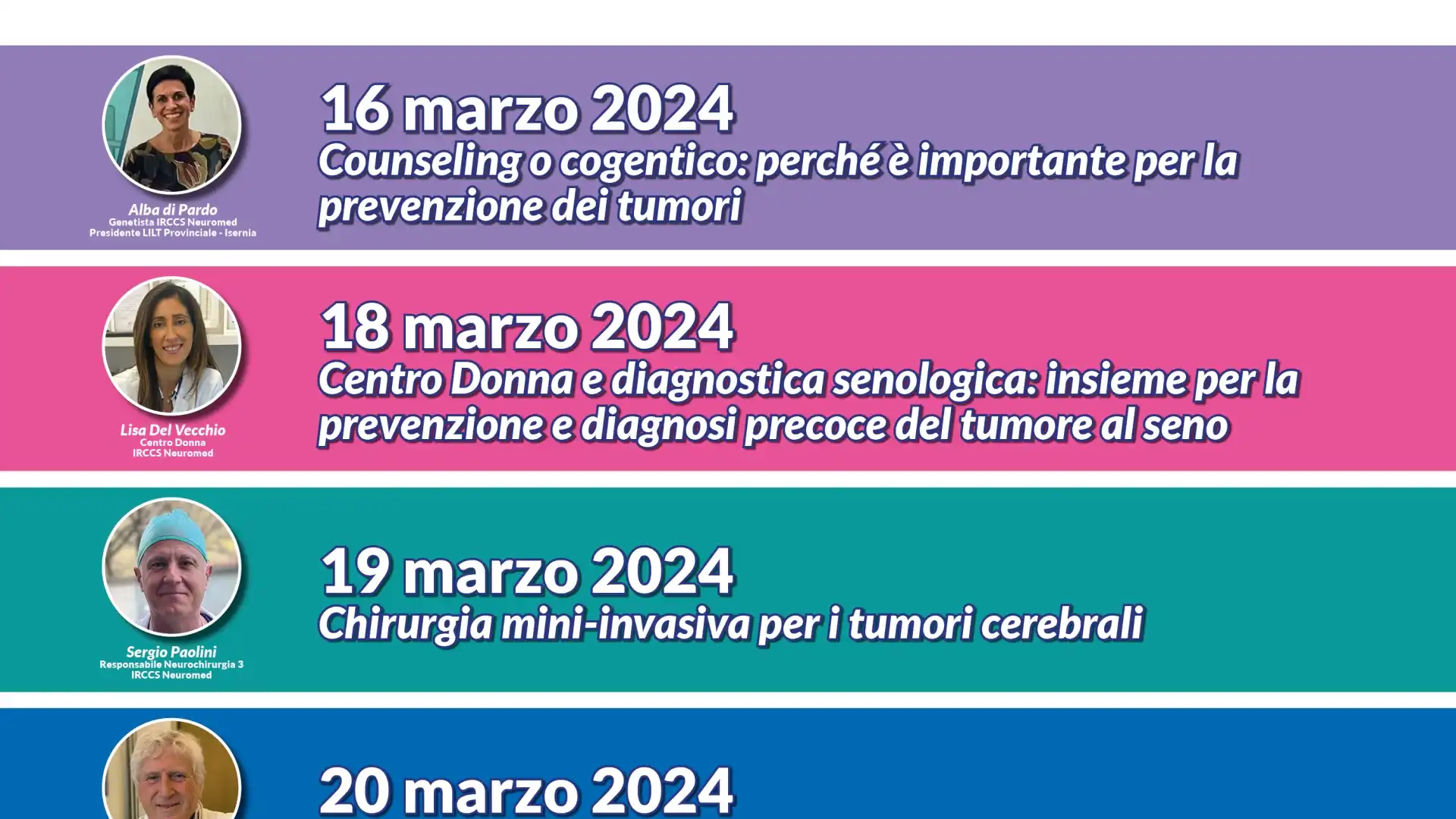 Settimana Nazionale della Prevenzione Oncologica: le iniziative dell'IRCCS Neuromed